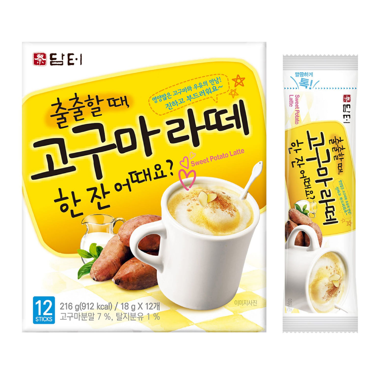 담터 고구마라떼 12개입 12 count