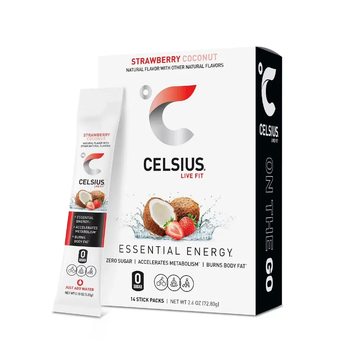 CELSIUS On The Go Energy Drink Mix Strawberry Coco 1 팩