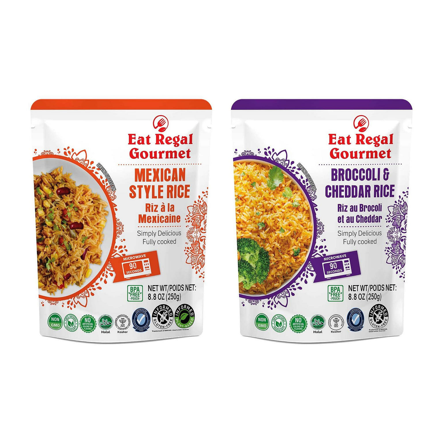 Eat Regal Broccoli Cheddar & Mexican Rice, Pk 12 8.8 oz