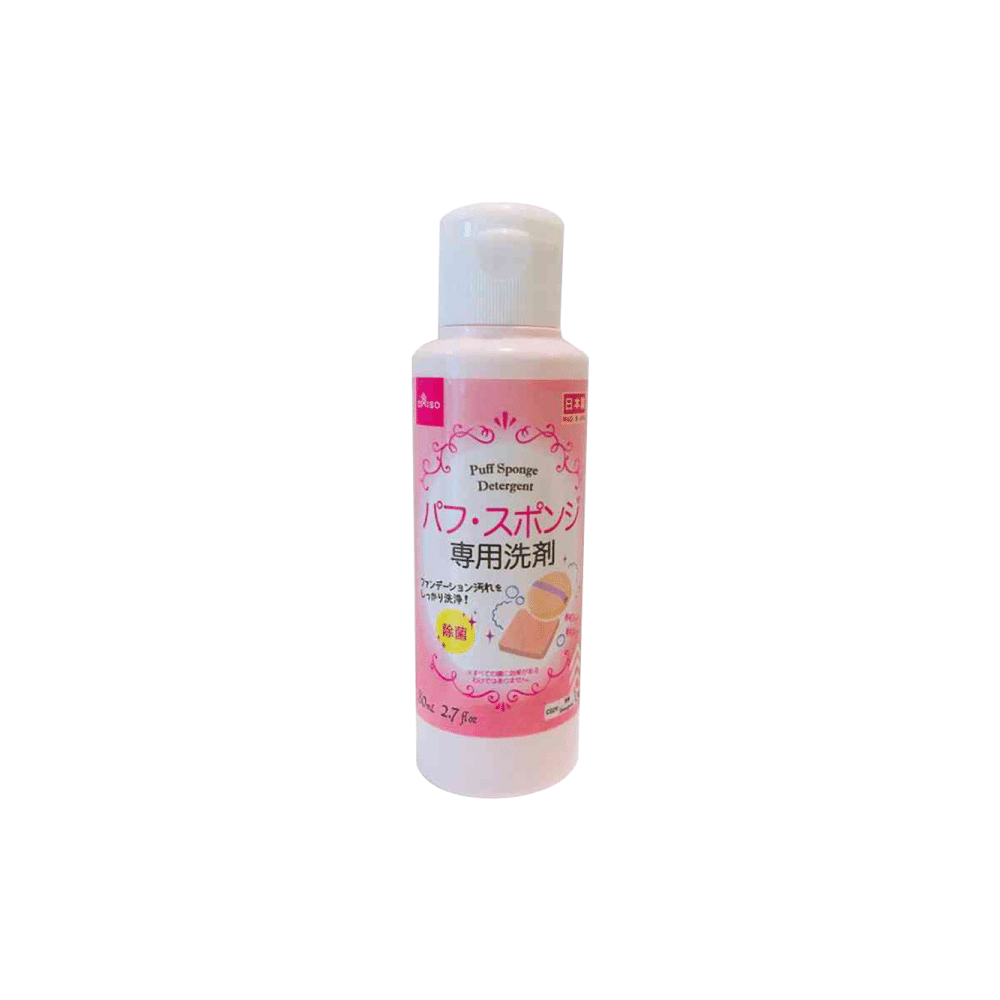 DAISO Powder Puff Sponge Cleaner (old and new packaging shipped randomly) 80ml