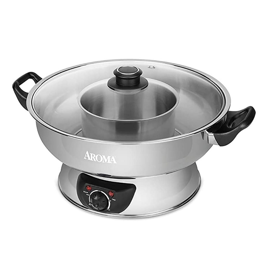 Aroma ASP-600 ชาบูหม้อไฟ ขนาด 4.5 ลิตร สแตนเลสสตีล 1 อัน