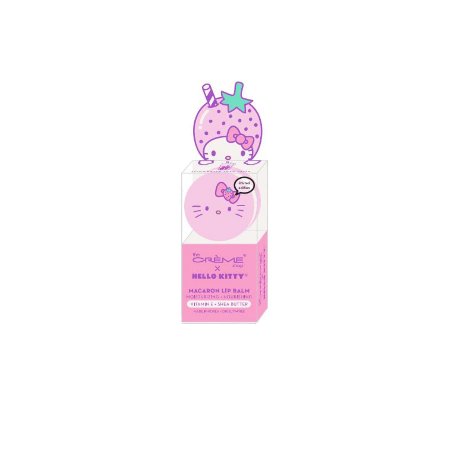 THE CREME SHOP Macaron Lip Balm - Hello Kitty Strawberry Rose Latte 1 개