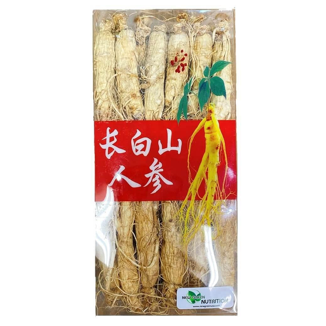 Changbai Mountain Premium Dried White Ginseng Root (1lb Gift Box) 1 개입