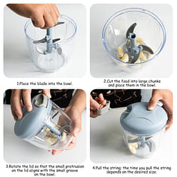 Manual Food Processor Vegetable Chopper 500ml 1 count