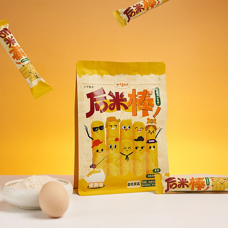 后米棒蛋黄味200g谷物棒膨化食品休闲零食 200 克