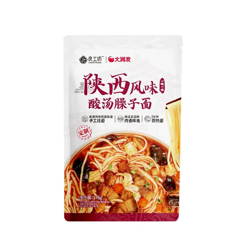 Lianggongfang Shaanxi Sour Soup Noodles, Handmade 176 g