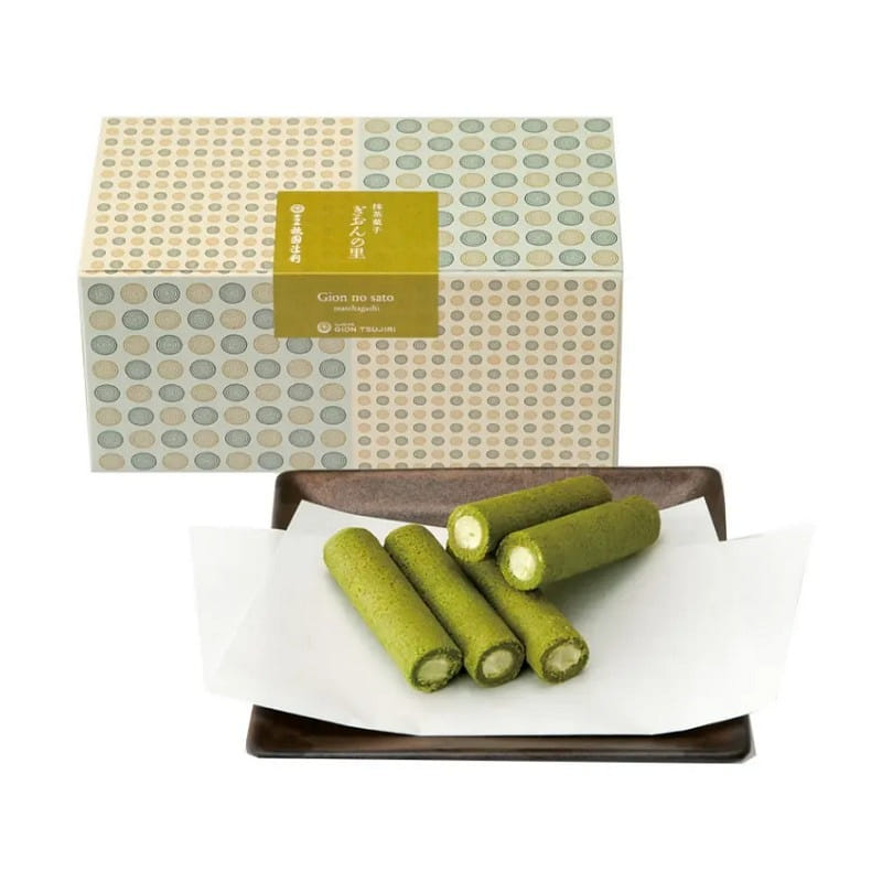 Tsujiri Matcha Cream Filled Rolled Wafers 15 pcs 1 케이스