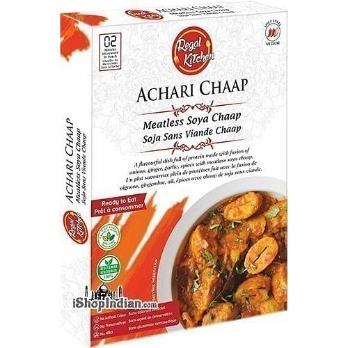 Regal Kitchen Achari Chaap - Pickled Soya Curry (Ready-to-Eat), 10 oz box 10 온스