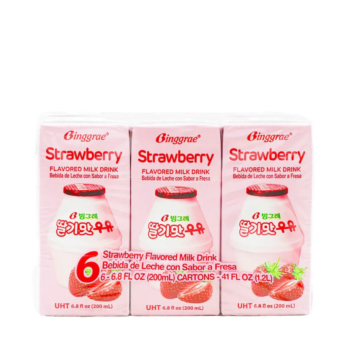 Binggrae 우유음료 딸기맛 6ct 1200 ml 1 개