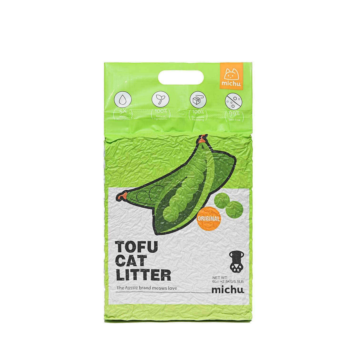 MICHU Tofu Cat Litter Original 5 lb