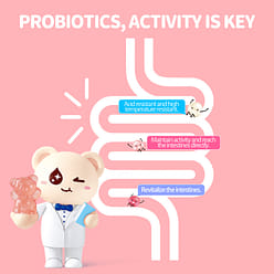 Biobor active probiotic gummy bear  for  children 7.94 oz