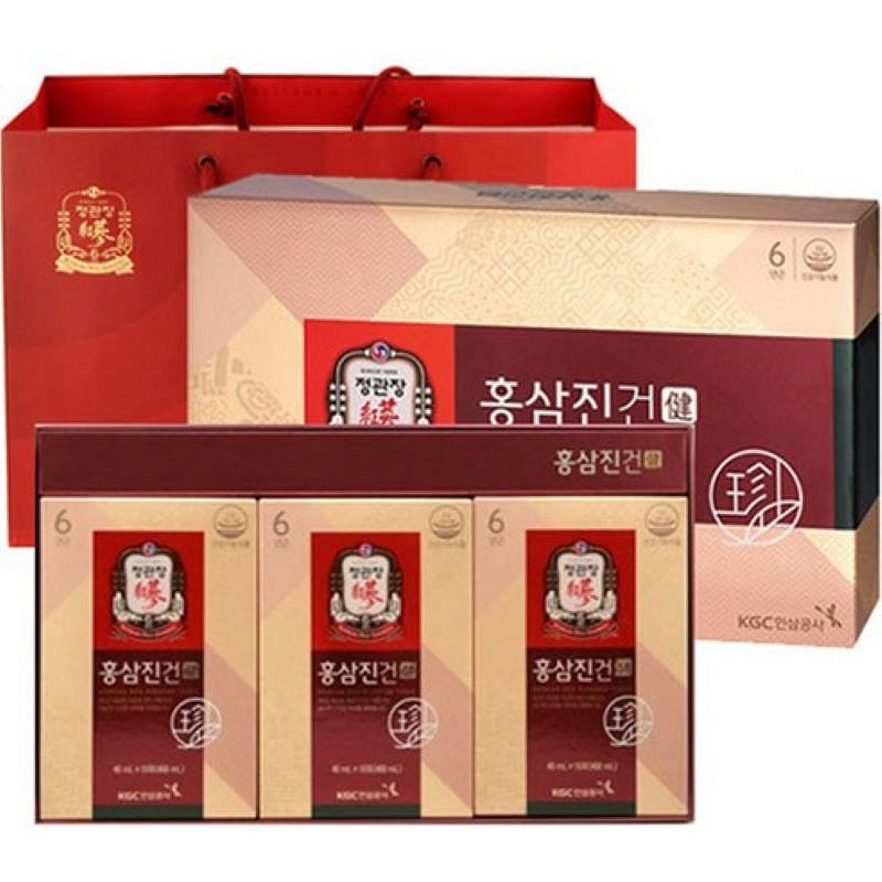 정관장 홍삼진건 파우치 + 쇼핑백, (40ml, 150개) 1 케이스
