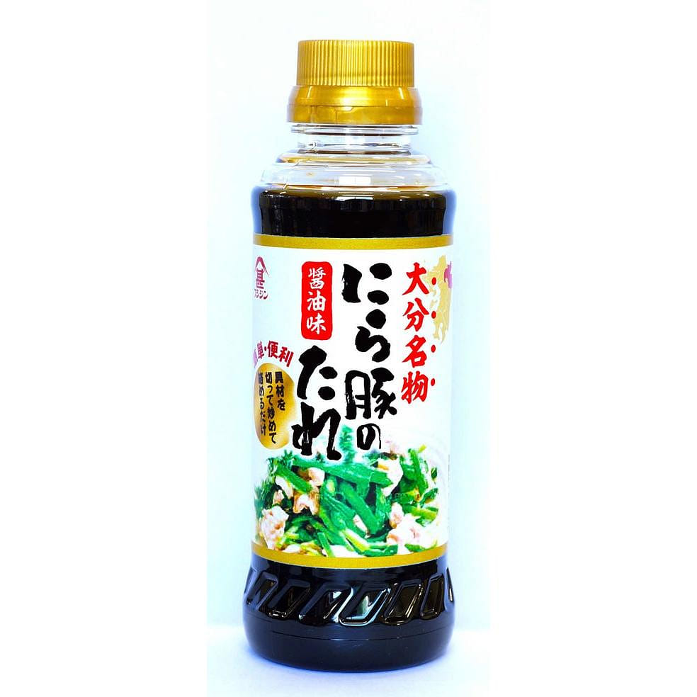 Fujijin Soy Sauce:Garlic Chive & Pork Sauce 255ml 1 bottle