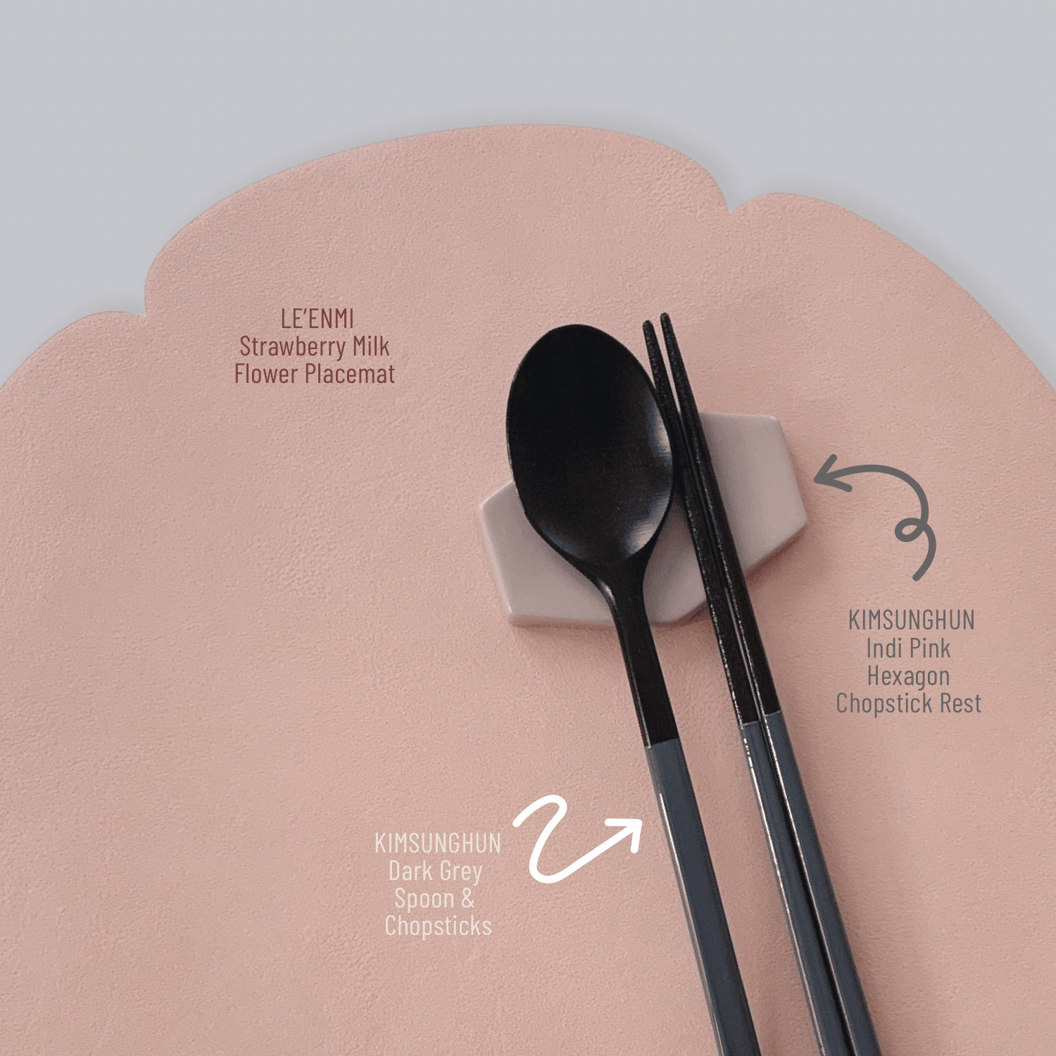 Kimsunghun Ceramics Spoon/Chopsticks - Dark Grey 1 case