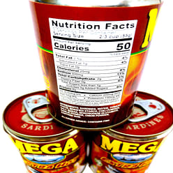 MEGA SARDINES EXTRA HOT IN TOMATO SAUCE 55 그램