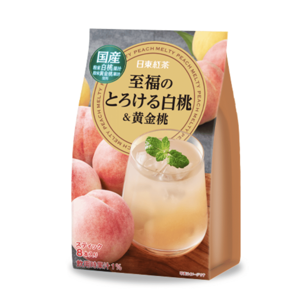 NITTOU BLACK TEA Peach Flavor Drink Powder 88g 8 sticks 1 ส่วน