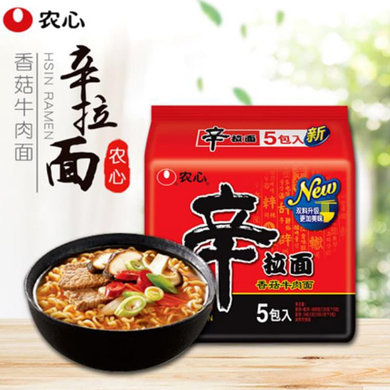 Nongshim Shin Ramyun (Shiitake Flavor) 120g*5bags 600 g