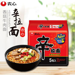 Nongshim Shin Ramyun (Shiitake Flavor) 120g*5bags 600 g