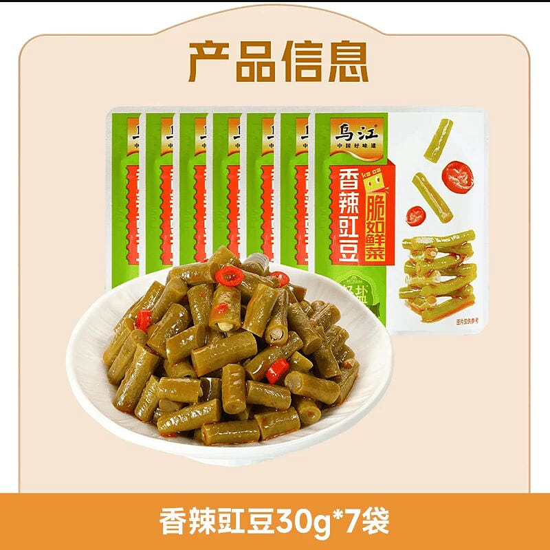 Wujiang Spicy and Sour Cowpea 30g*7 bags 210 g