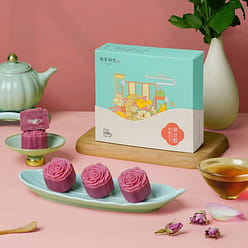 Southern Song Hu Ji - Rose and Cheese Mung Bean Cake, 25g x 4 /box 100 g