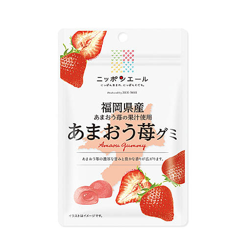 Kẹo dẻo dâu tây Nippon Ale Fukuoka Amaou 40g 1 phần