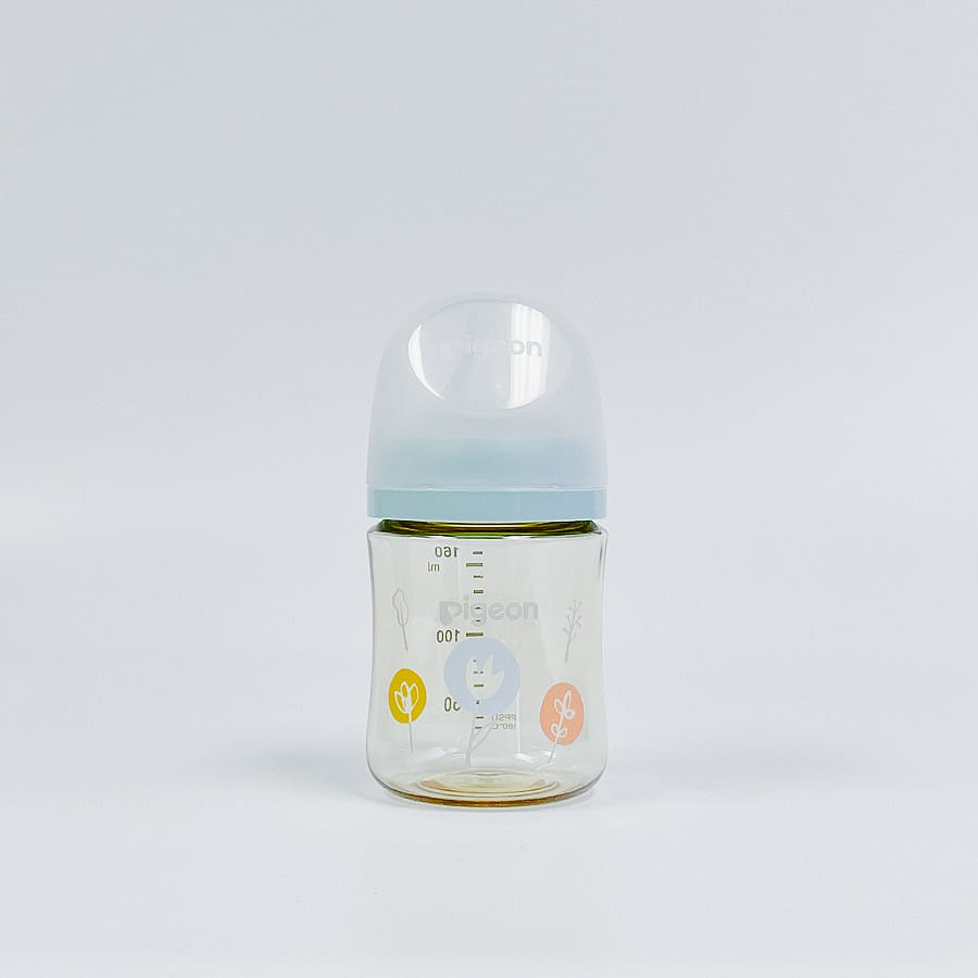 PIGEON SoftTouch Wide-Mouth Baby Feeding Bottle, PPSU 160mL / Flower (Aqua) 1 개