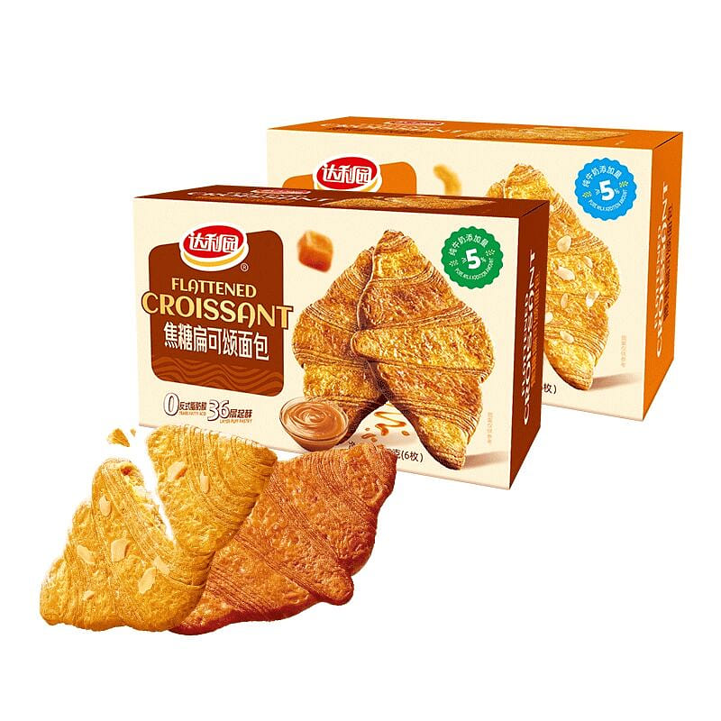 达利园 焦糖扁可颂面包 108g 108 克