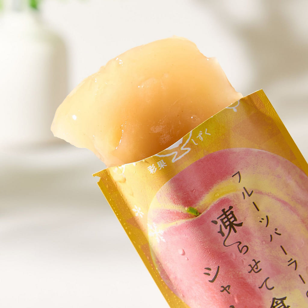 Hoshi Fruits Frozen Sorbet Jelly - White Peach 85 g