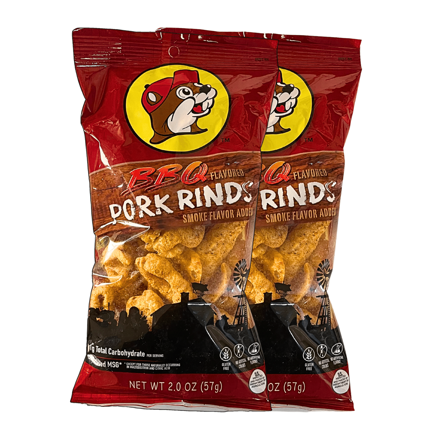 Buc-ee's BBQ Flavored Pork Rinds, 4 Oz (2 Bags), Keto and Paleo Friendly 4 온스