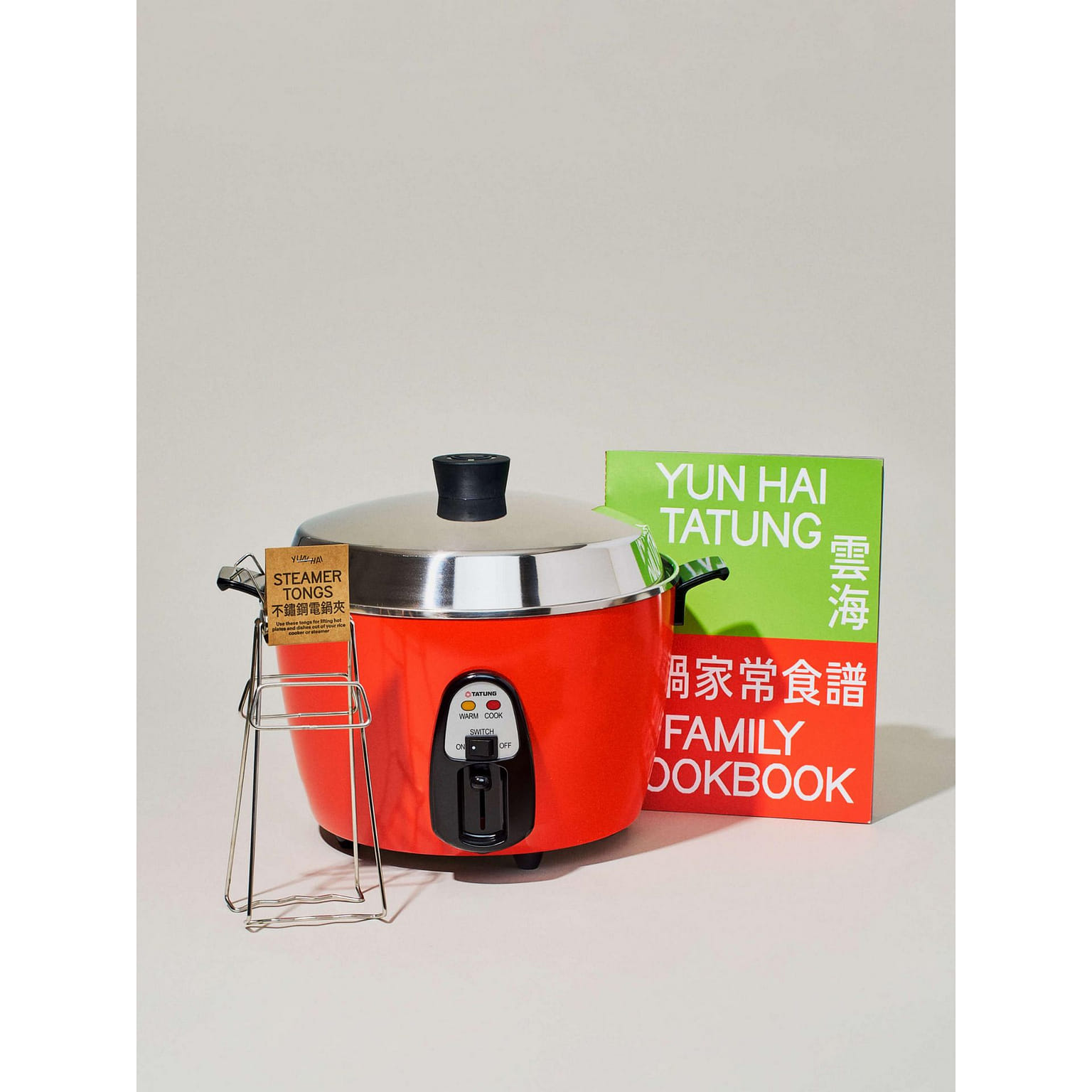 Tatung 11-Cup Stainless Steel Rice Cooker and Steamer, Red, Essentials Set 1 개입