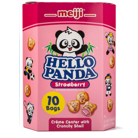 Meiji Hello Panda 饼干 草莓馅 9.1 盎司 1 份