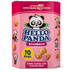 Meiji Hello Panda Cookies Strawberry Filling 9.1oz 1 each