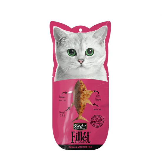 【Kit Cat】Cat Treat - Fillet Fresh Tuna & Smocked Fish 1 개