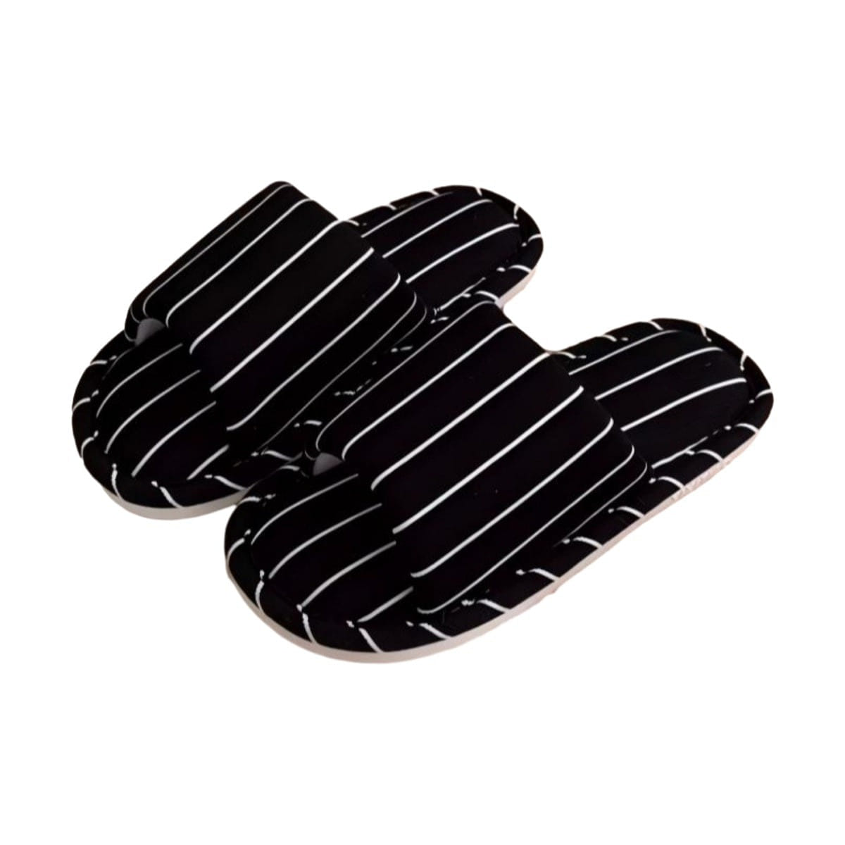 XXT 2506 [Stripe] Linen Slippers(Black) 42/43 1 each