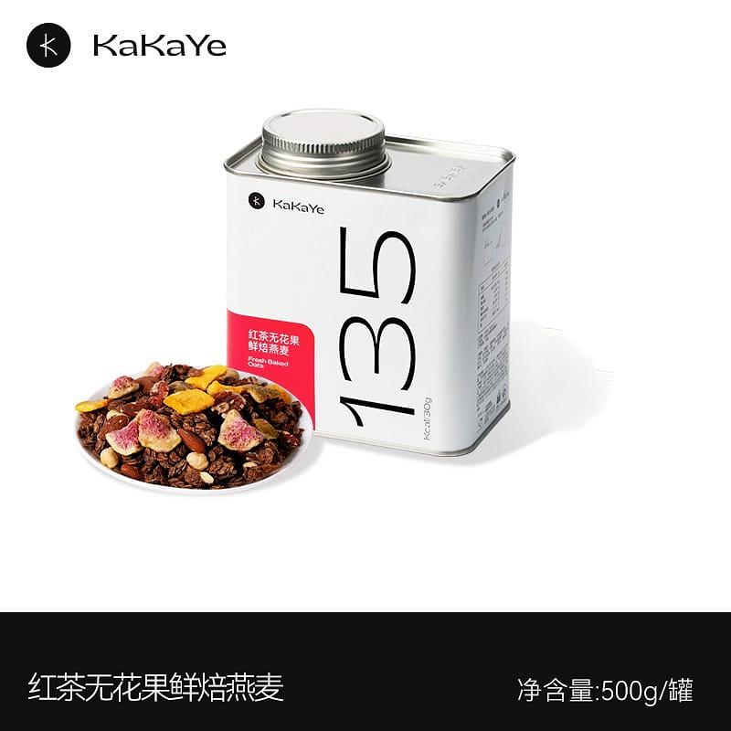Baked oatmeal black tea fig oatmeal 500g 500 กรัม