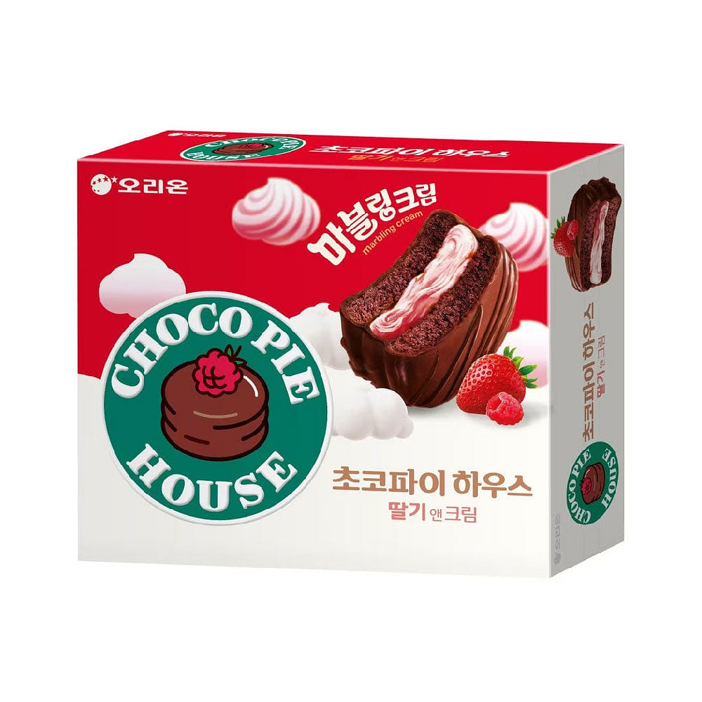 오리온 초코파이 하우스 딸기 앤 크림 34g x 12p 1 개