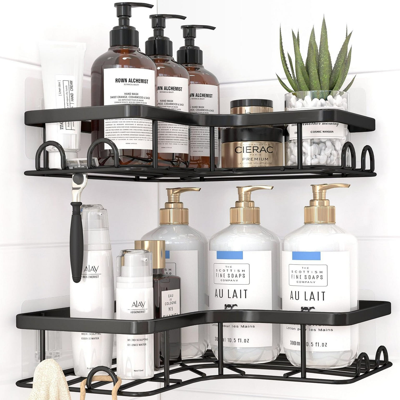 Corner Shower Caddy - 2 Pack, Adhesive Shower Organizers, Rustproof Stainless 1 개