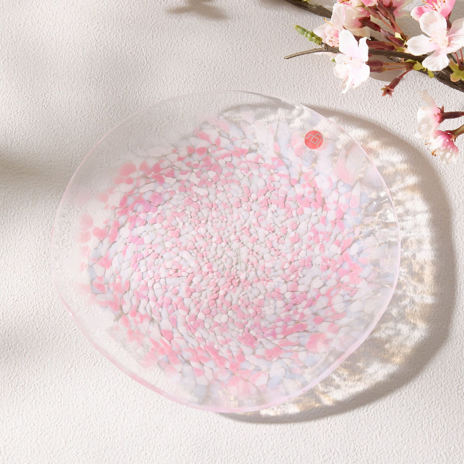 Sakura Glass Small Side Plate 450 그램
