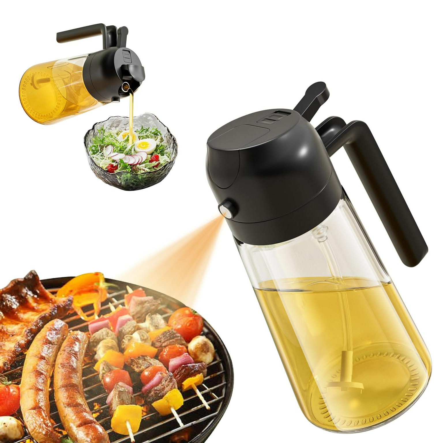 Oil Dispenser For Kitchen Oil Sprayer For Cooking 2 in 1 Oil Dispenser and Oil 1 개