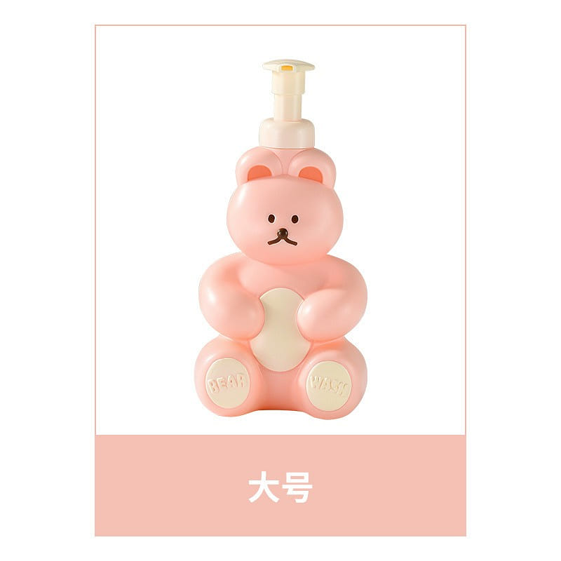 Cute Bear Household Lotion Bubble Bottle - Large Pink 500ml 1 Piece 1 phần