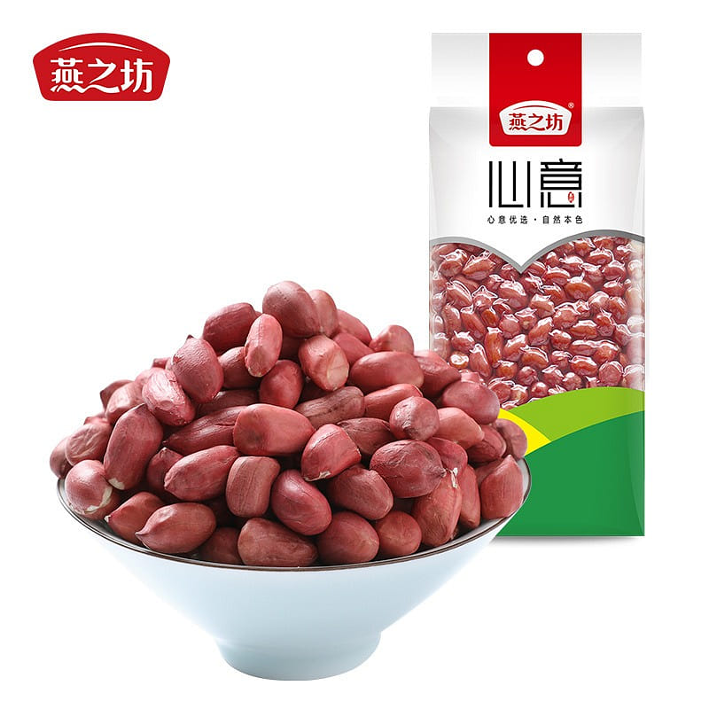 燕之坊 紅皮花生仁 吉林松原花生無雜去殼生花生米 四粒紅紅 355g/袋 355 克