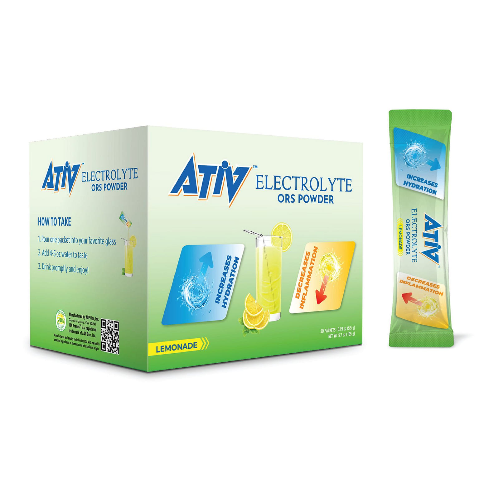 JBA ATIV ELECTROLYTE POWDER (LEMONADE) 30 개