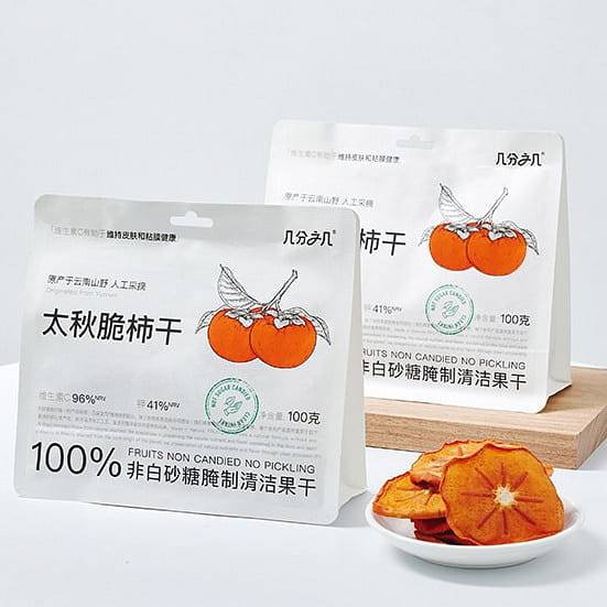 지펀즈지 크런치 건조 곶감, 바삭한 감말랭이 스낵 100g 1 팩