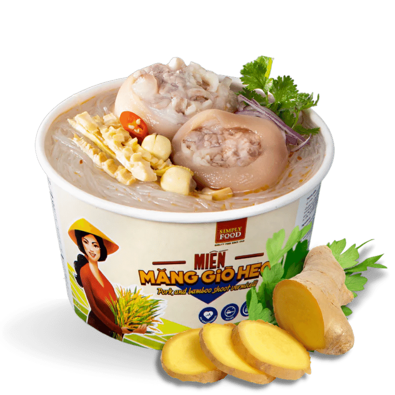 Simply Food Pork and Bamboo Shoot Glass Vermicelli Glass Instant Noodle Bowl 1 개