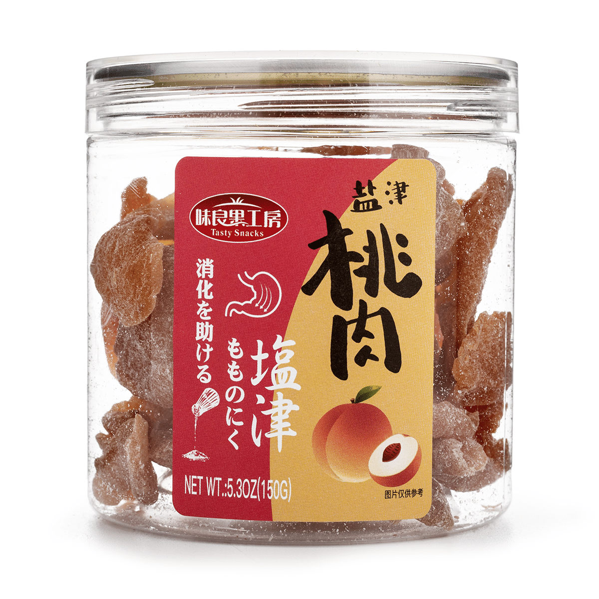 Tasty Snacks 짭짤한 말린 복숭아과육 150 그램
