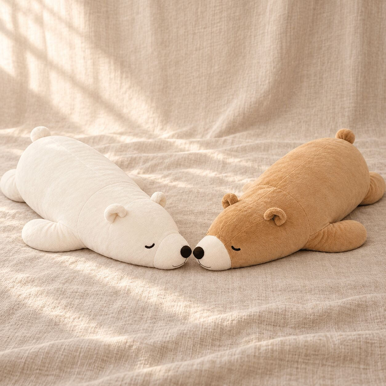 Sleepy Polar Bear Plush Body Pillow Brown-110cm 2000 g