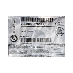 Lamb Neck Bone, Frozen 3 lb