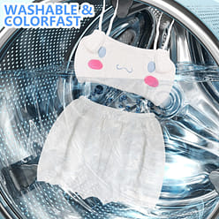 可爱的黑美我的旋律肉桂睡衣套装甜天鹅绒管顶白色 XL码 1 份