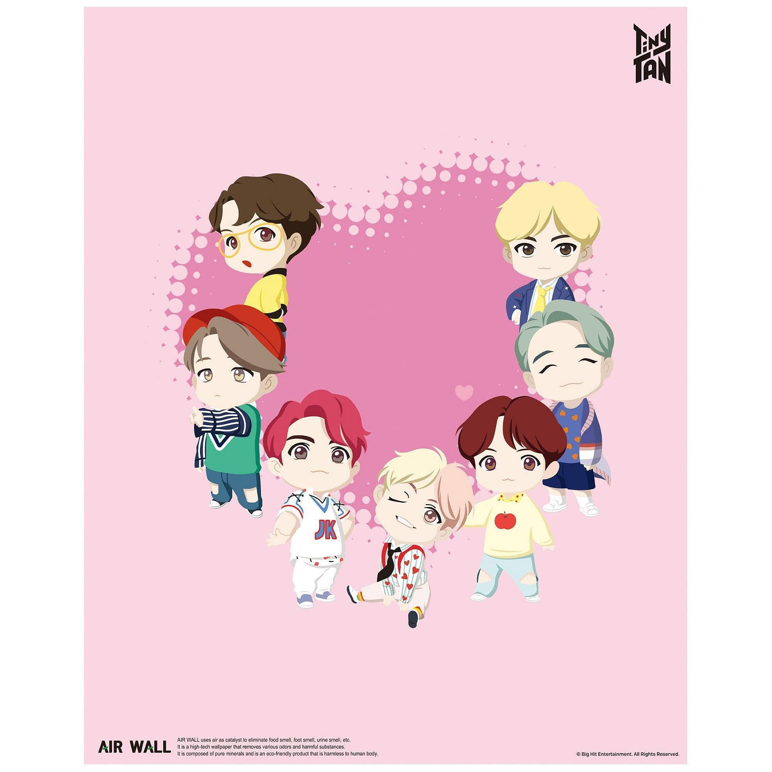 BTS Tiny TAN IDOL #2 - Air Wall Poster【Official Licensed】 1 อัน