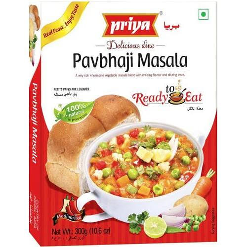 Priya Pavbhaji Masala (Ready-to-eat), 10.6 oz box 10.6 オンス
